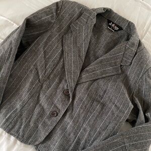 Vintage dr. things Gray Pinstripe Blazer
